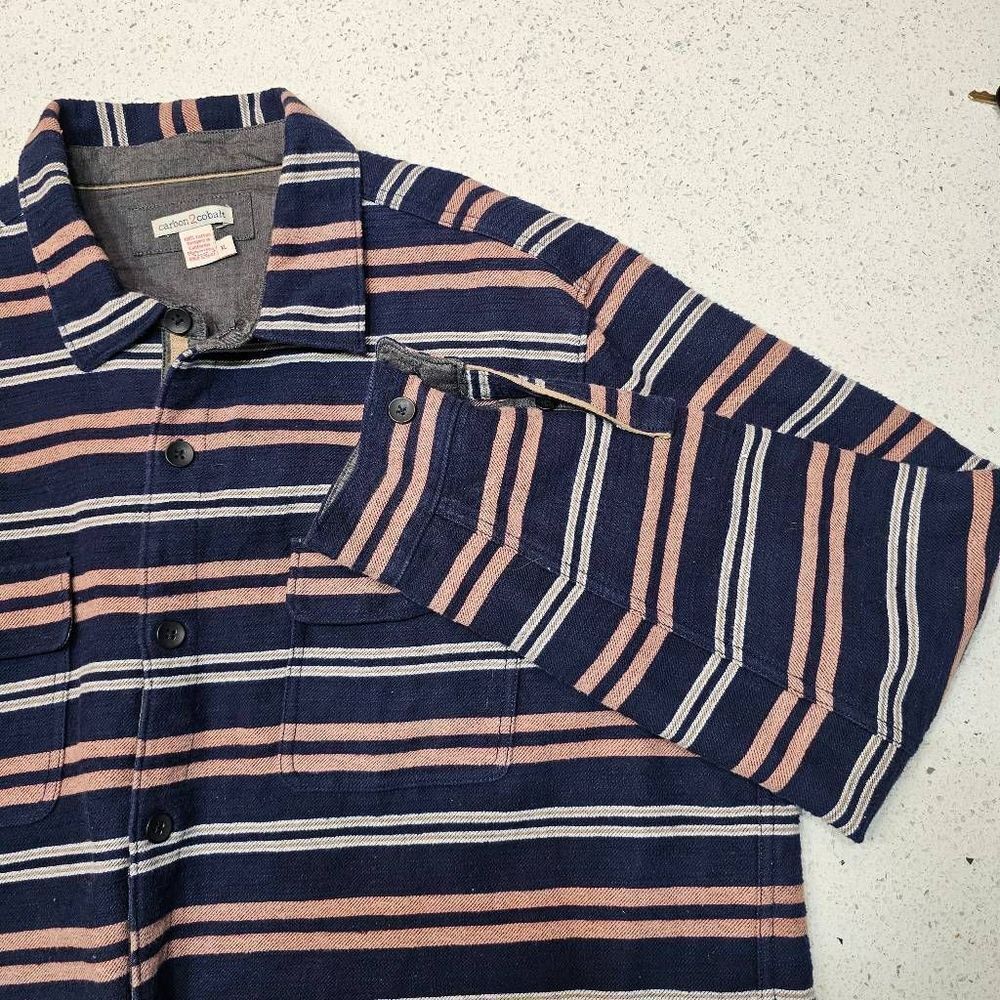 Carbon2cobalt flannel thick shacket button down shirt  XL Chamois